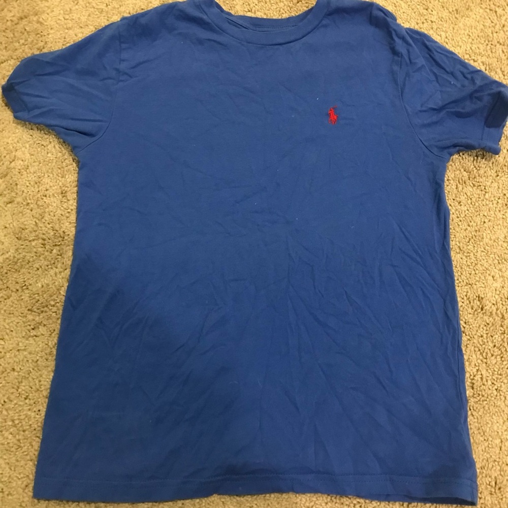 Kids blue t shirt, blue polo shirt, blue tee